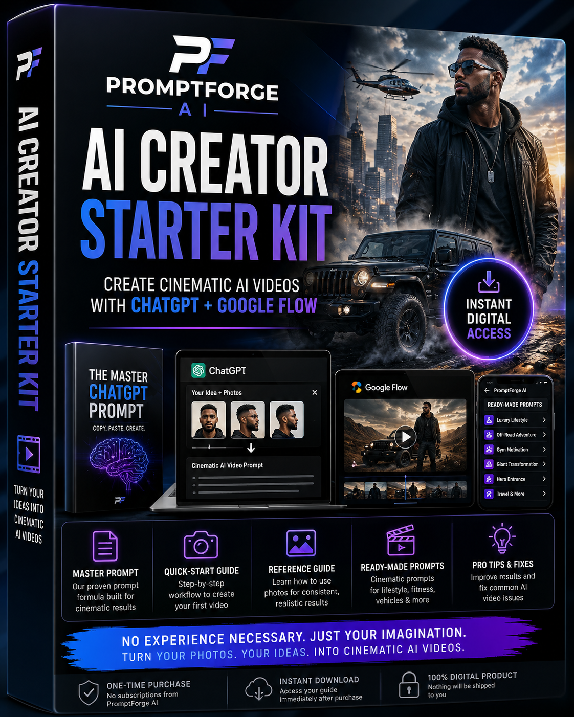 AI Creator Starter Kit- Create Cinematic AI videos with ChatGPT + Google Flow